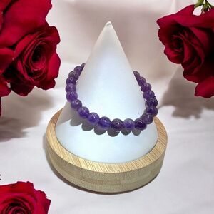 Amethyst Crystal‎ Stretchy Bracelet (#4)